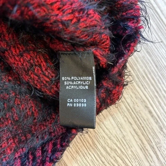 PARKHURST women’s soft red black long sleeve sweater. Excellent condition - Picture 7 of 8